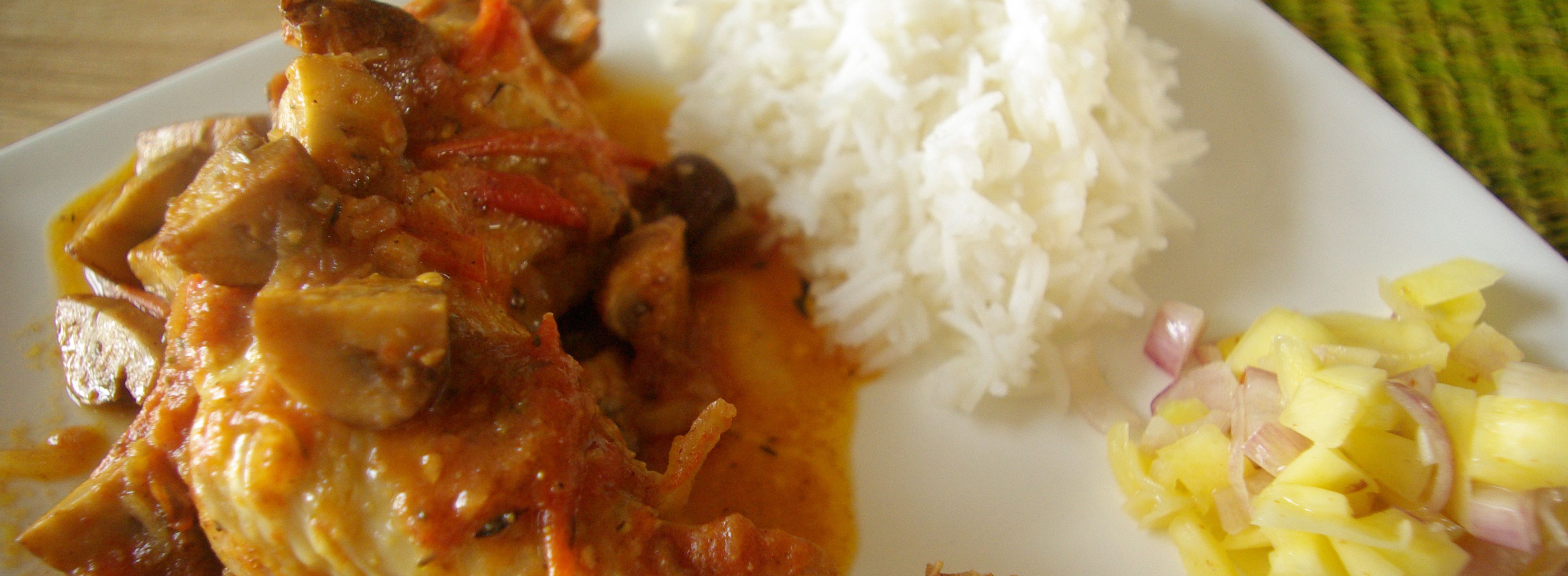 Carri poulet – rougail mangue